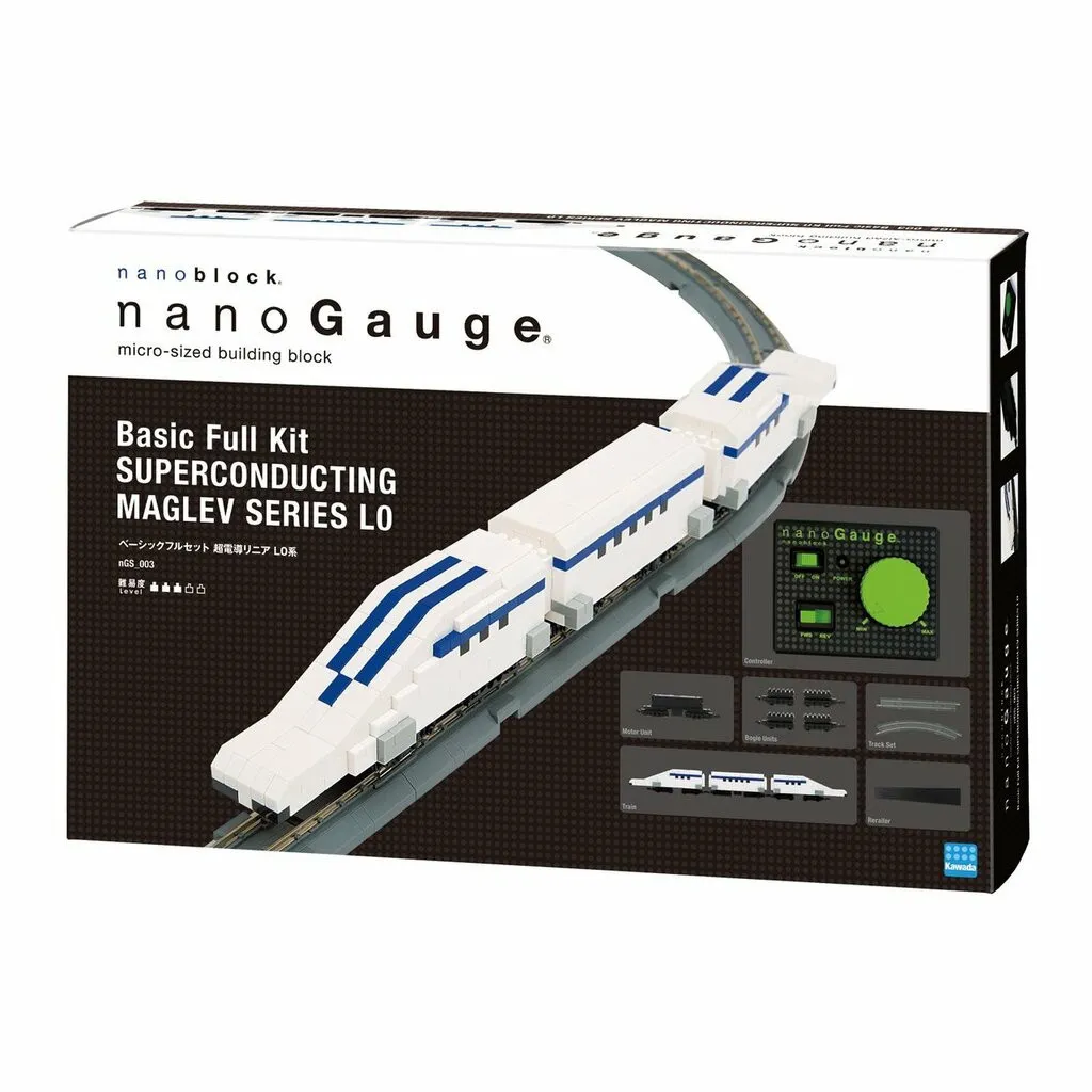 Kawada nGS-003 nanoblock nanoGauge Superconducting Maglev Type L0 Basic Full Set — view 1