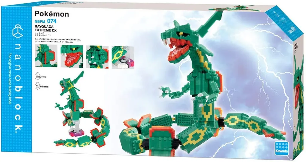 Kawada Nanoblock Pokemon Rayquaza Extreme DX — view 1