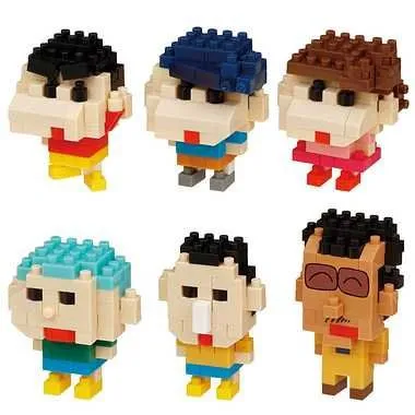 Kawada Nanoblock Mini Crayon Shin-chan Box vol.3 (6 pcs) — view 1