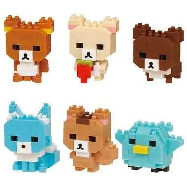 Kawada Nanoblock Mini Rilakkuma 1 Box Vol.2 (6 Pcs) — view 1