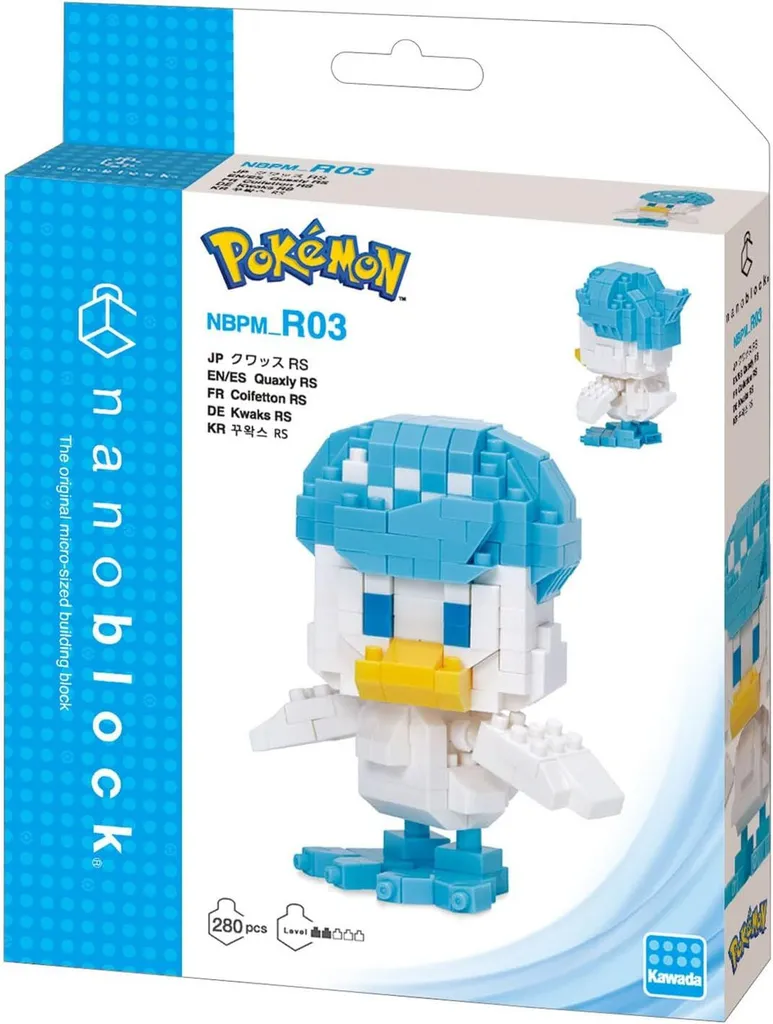 Kawada nanoblock Pokemon Quaxly — view 1