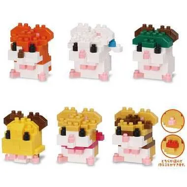 Kawada Nanoblock Mini Nano Hamtaro vol.2 Full 6 Set BOX — view 1