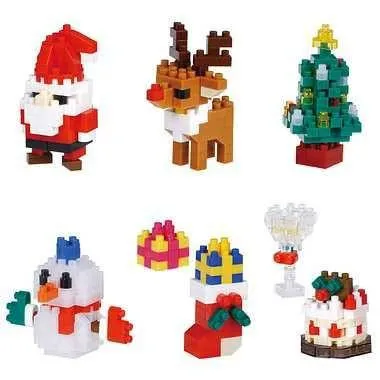 Kawada Nanoblock Mini Nano Christmas 6pcs Complete Box — view 1