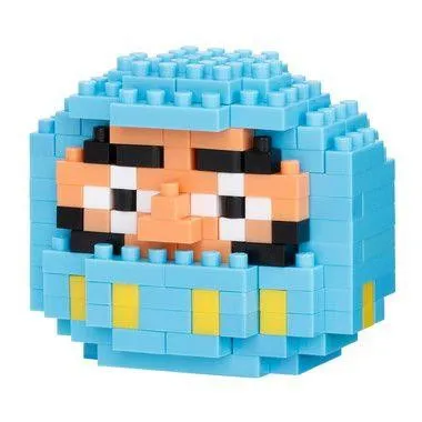Kawada Nanoblock Daruma (Light Blue) — view 1