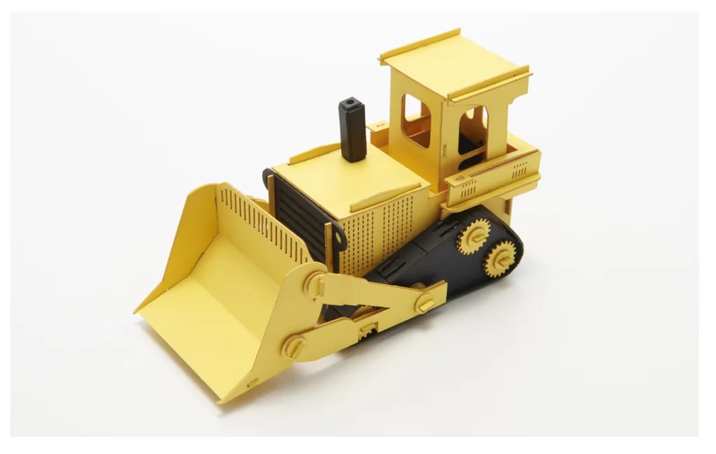 CC-K3, Bulldozer, Cars Craft Paper Model — view 1