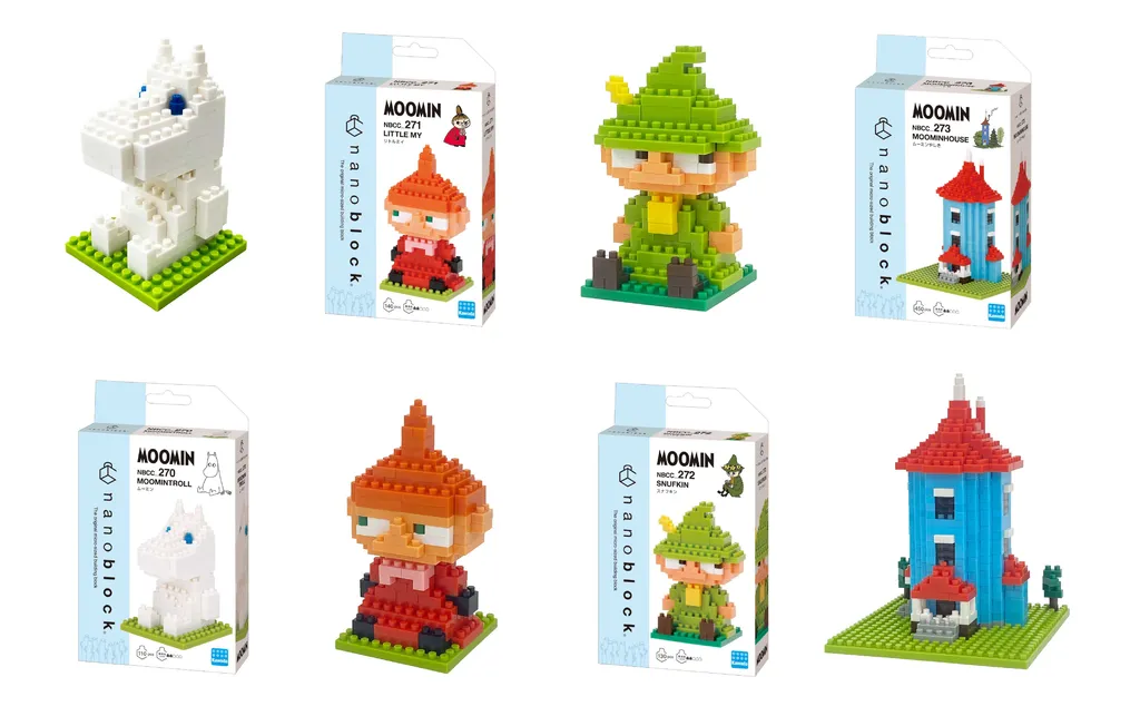 Moomintroll, Little My, Snufkin, Moominhouse - 4 Model Set — view 1