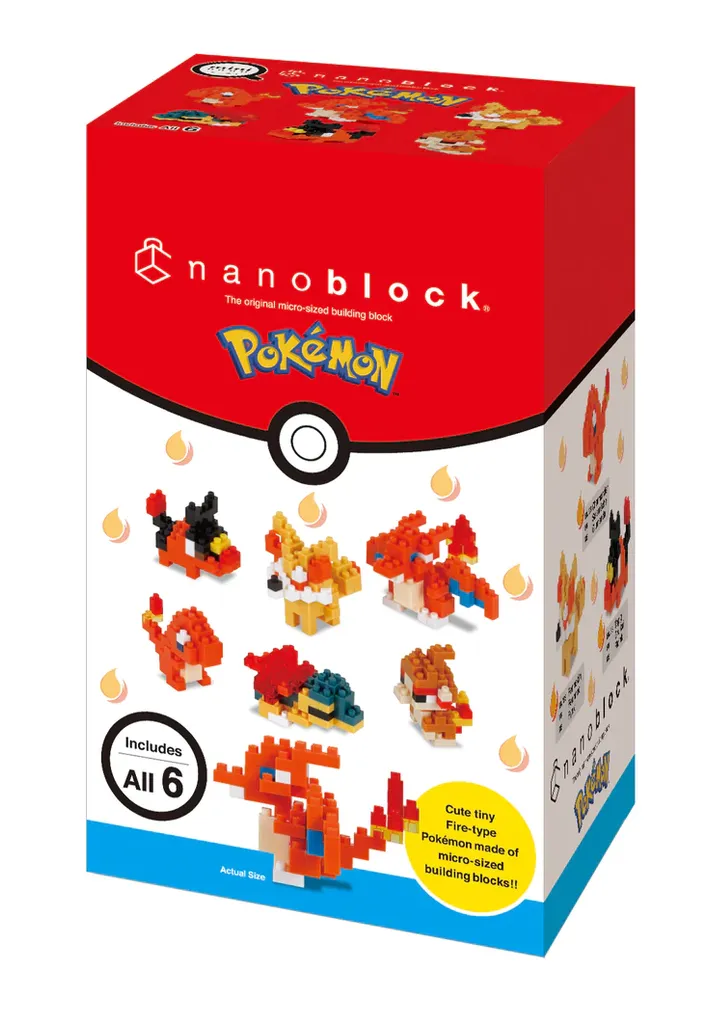 Mini Pokemon - Fire Type. Full Set of 6 Mininano , NBMC-11B — view 1