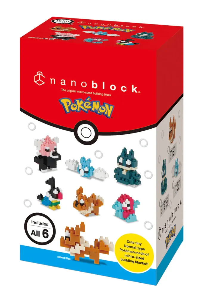 Mini Pokemon - Normal Type. Full Set of 6 Mininano , NBMC-14B — view 1
