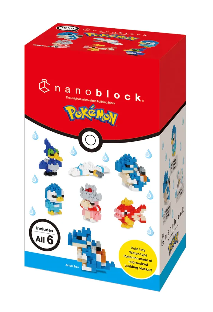 Mini Pokemon - Water Type. Full Set of 6 Mininano , NBMC-16B — view 1