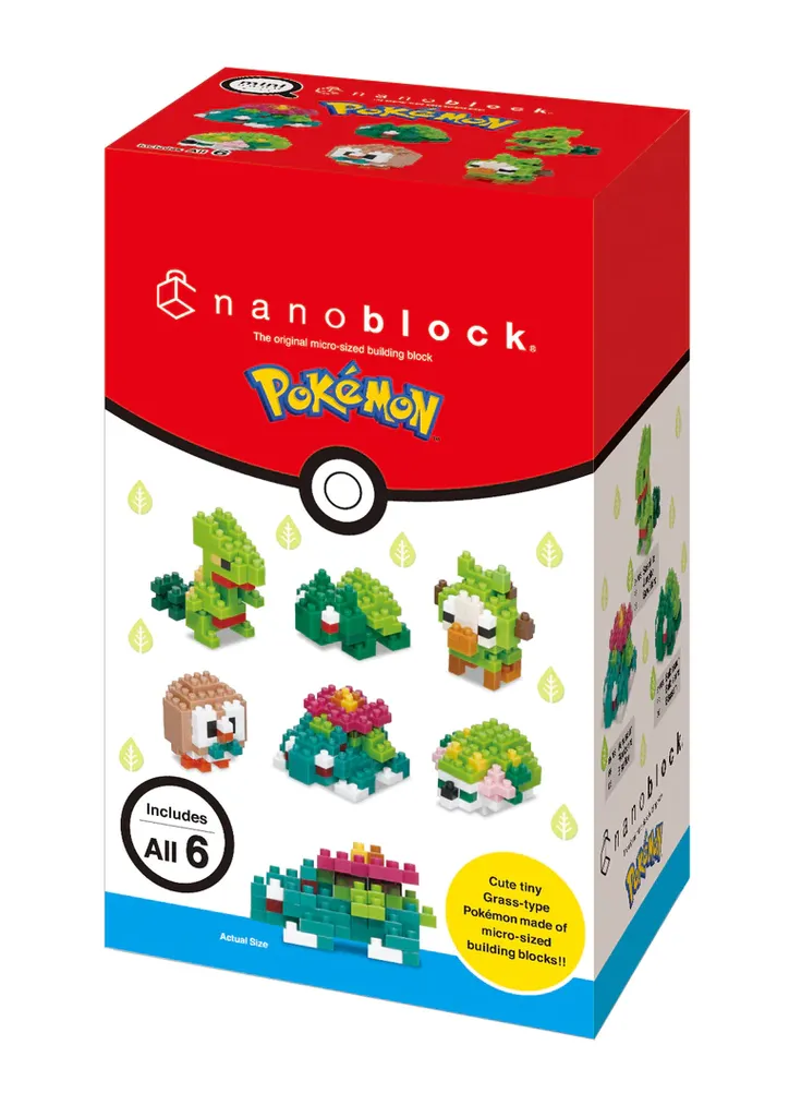 Mini Pokemon - Grass Type. Full Set of 6 Mininano , NBMC-21B — view 1