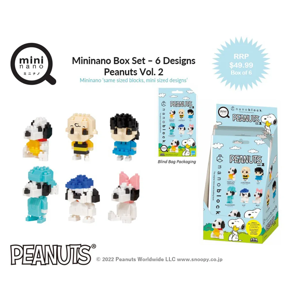 Mininano Box Set – 6 Designs, Peanuts Vol. 2 — view 1