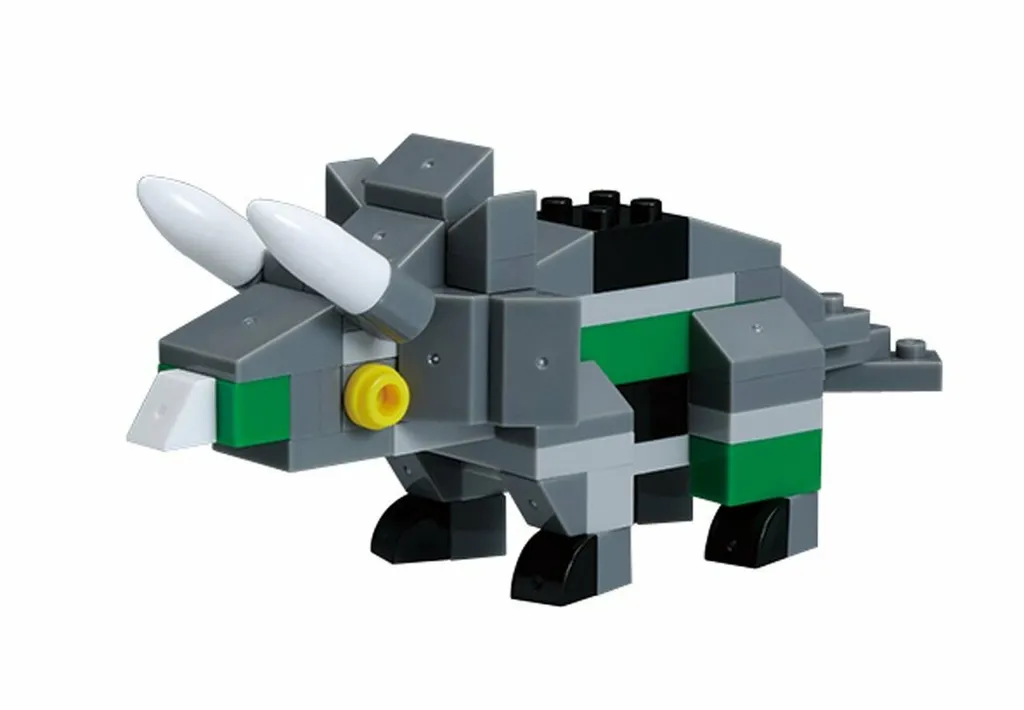 Kawada PBH-002 nanoblock plus Triceratops — view 1