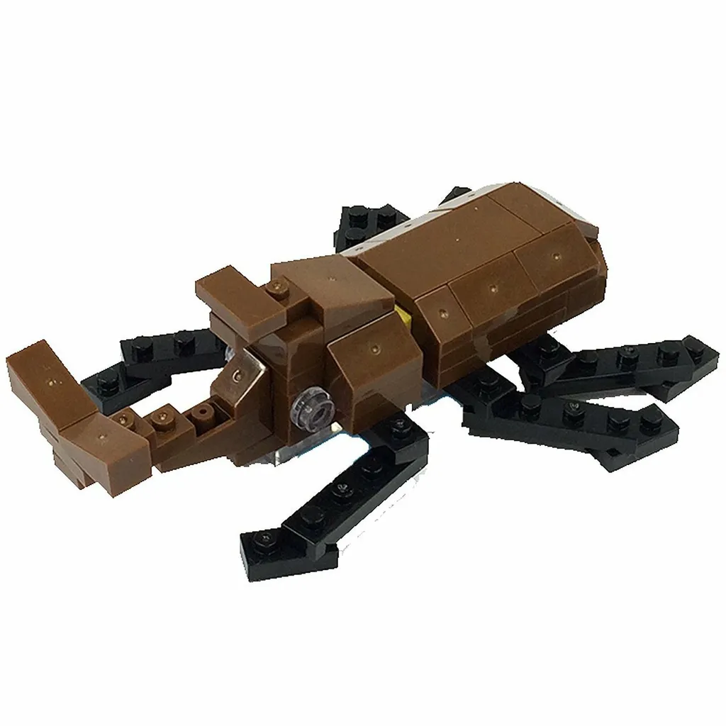 Kawada PBH-013 nanoblock plus Japanese Rhinoceros Beetle — view 1