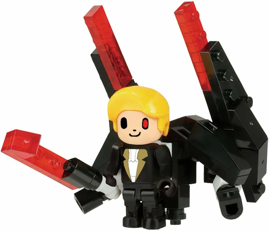 Kawada PBR-002 nanoblock Block Riders Dark w/ Red Sword — view 1