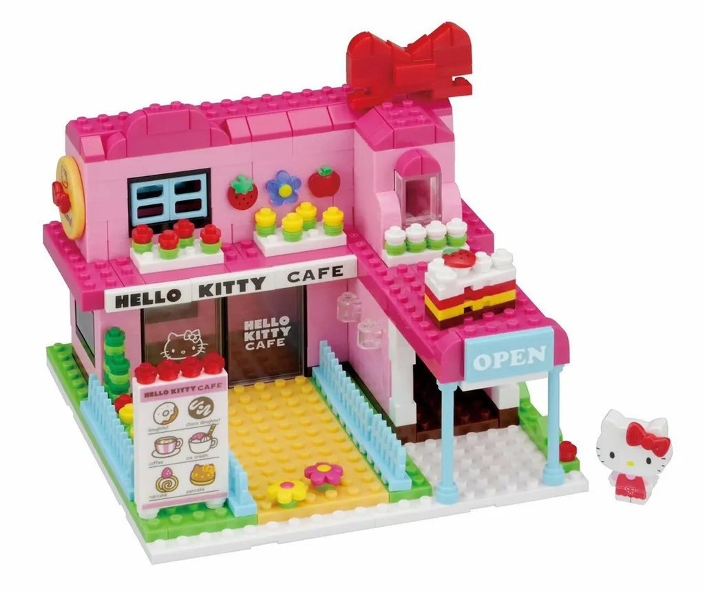 Kawada PK-007 nanoblock plus Sanrio Hello Kitty Cafe Pink — view 1