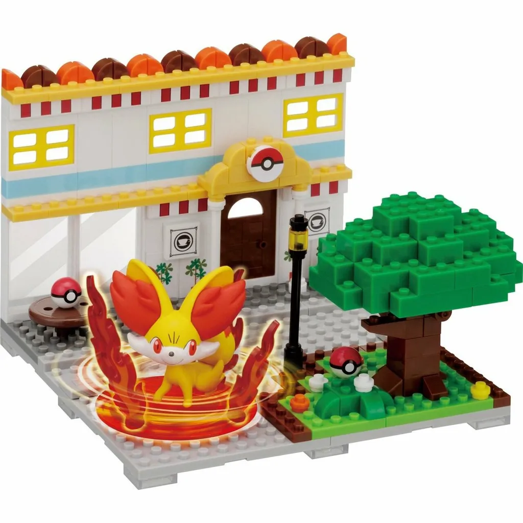 Kawada PP-003 nanoblock plus Pokemon Fennekin (Fokko) Coffee Shop — view 1