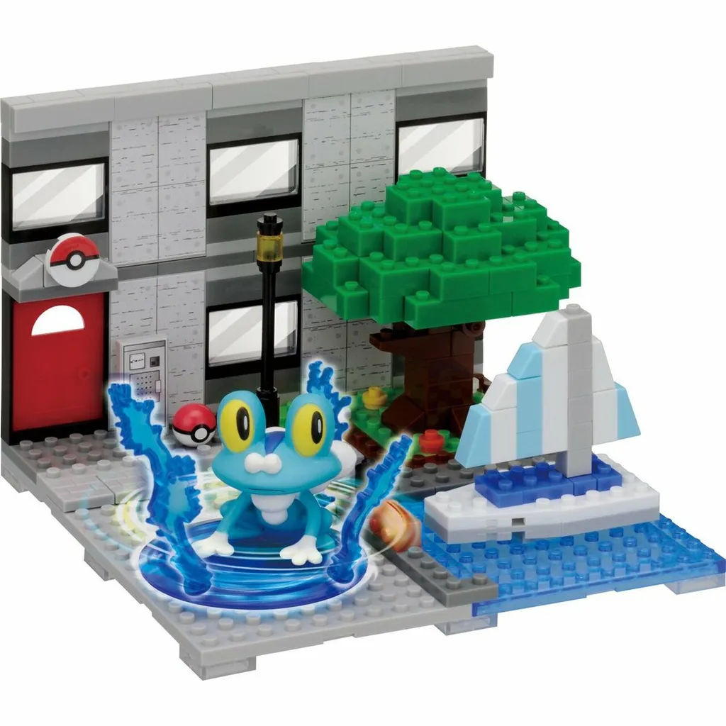 Kawada PP-004 nanoblock plus Pokemon Froakie (Keromatsu) Yacht harbor — view 1